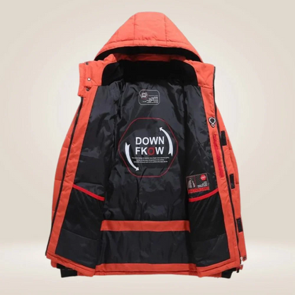 Down Winter Jacket with Removable Hood