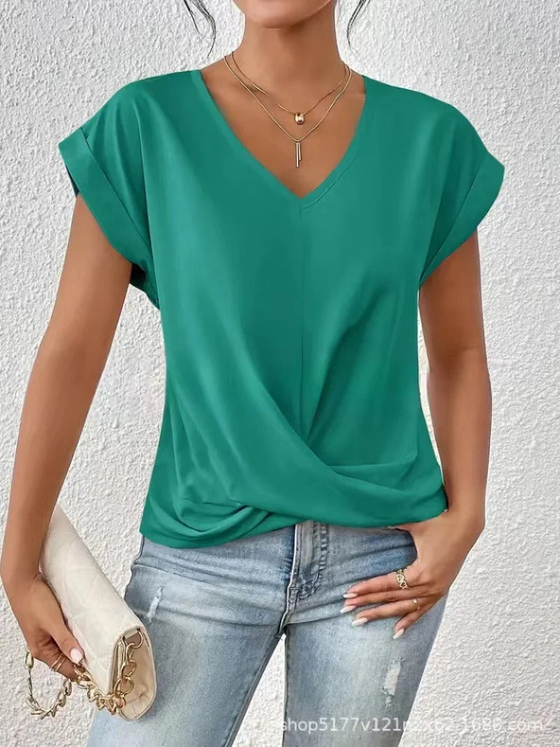 Women's Elegant V-Neck T-Shirt