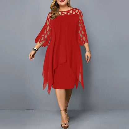 Hattie Plus Size Chiffon Dress