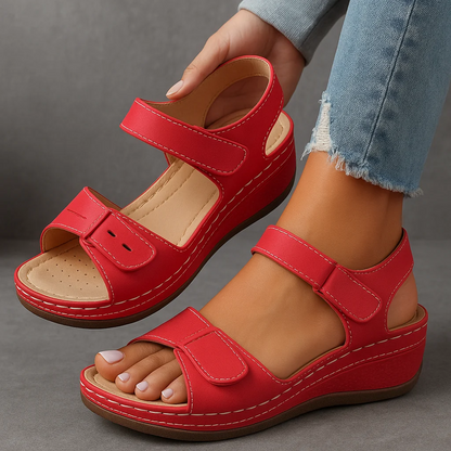 Orthopedic Wedge Sandals with Adjustable Straps