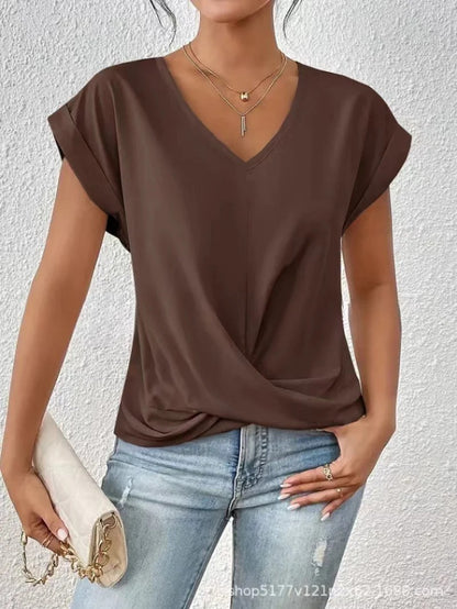 Women's Elegant V-Neck T-Shirt