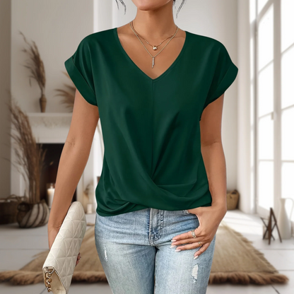 Sweetheart Neck T-Shirt with Light Stretch