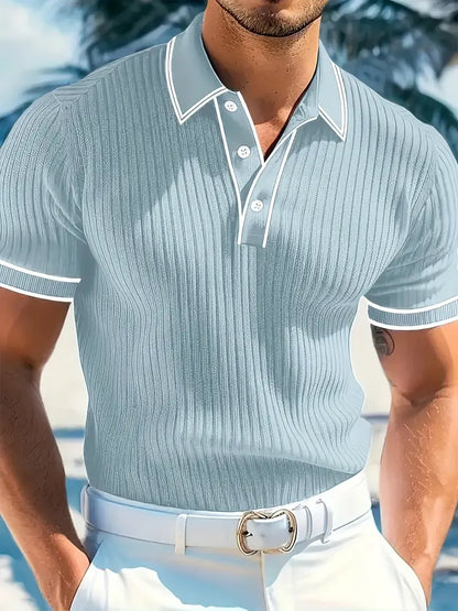 Men's Ribbed Polo Shirt