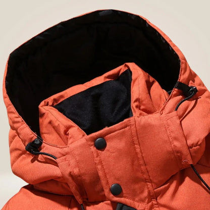 Down Winter Jacket with Removable Hood