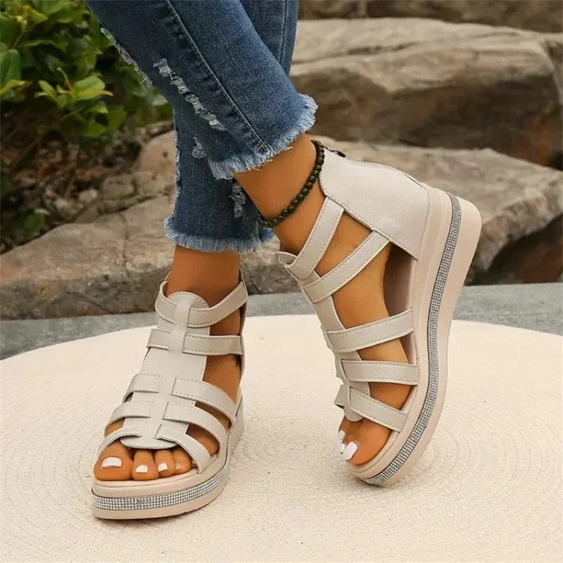 Women's Rhinestone Wedge Sandals
