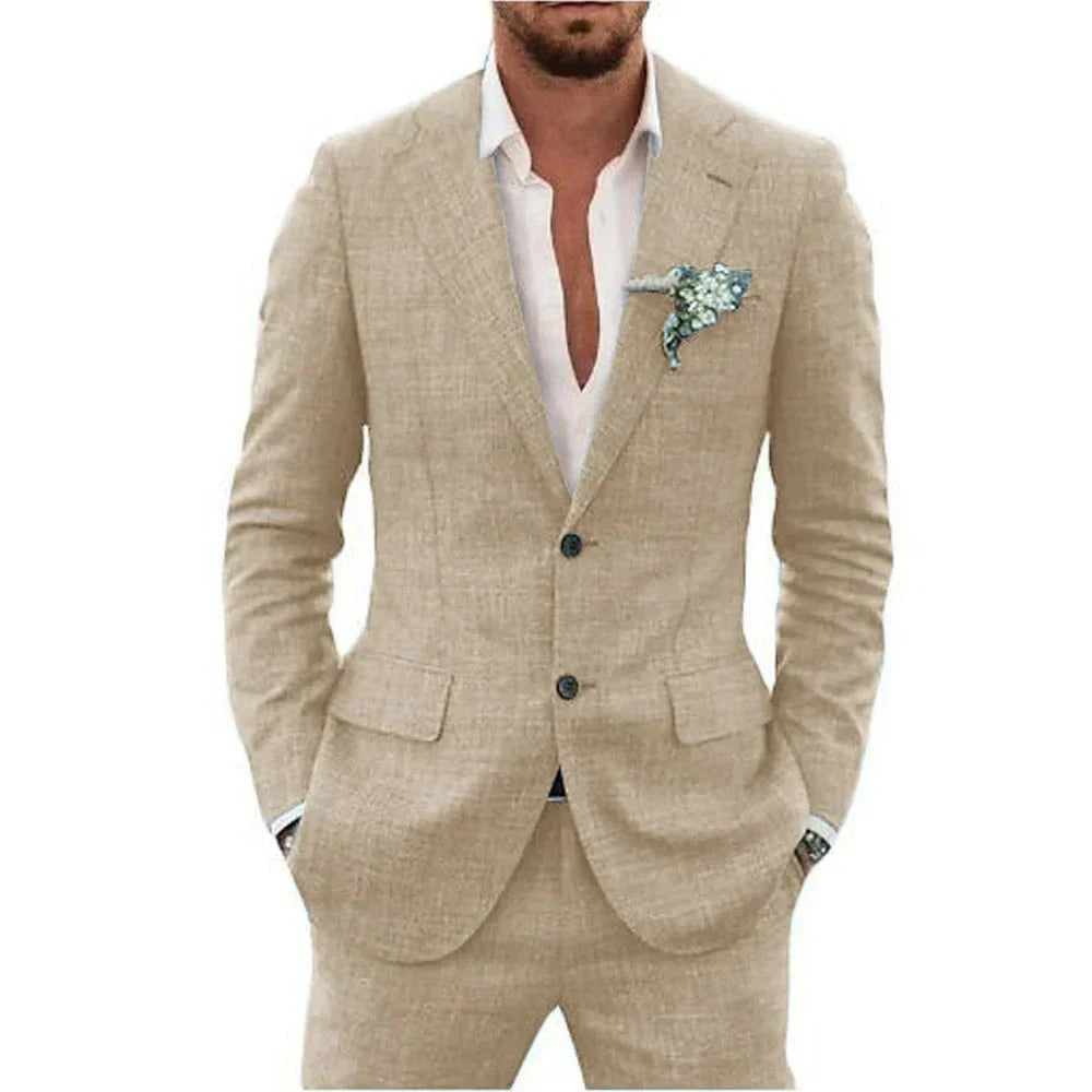 Men's Linen Blend Suit