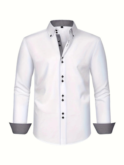 Men's Elegant Shirt with Contrast Details