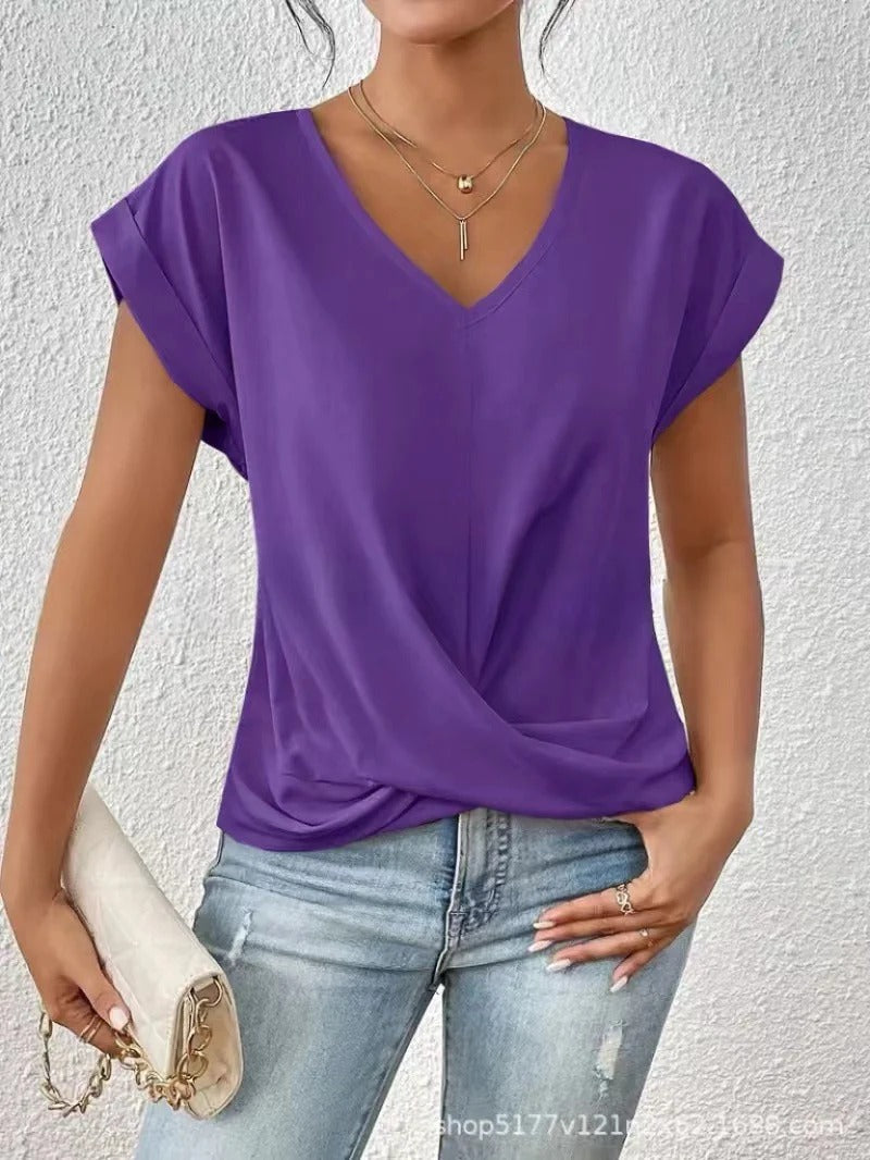 Women's Elegant V-Neck T-Shirt