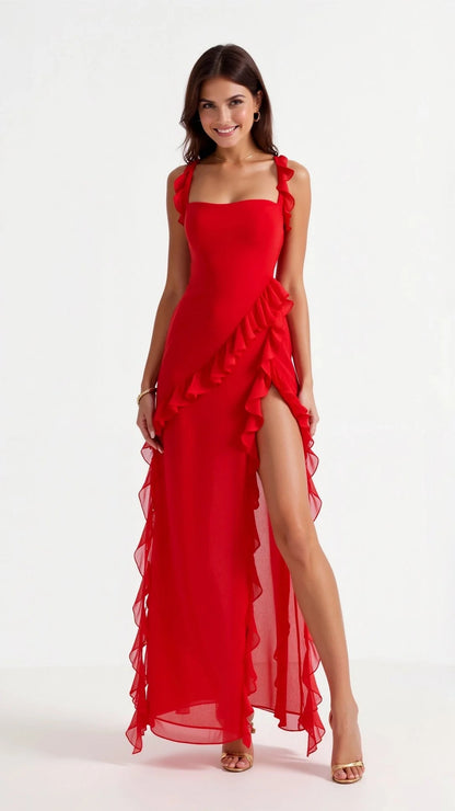Women's Ruffled Maxi Dress