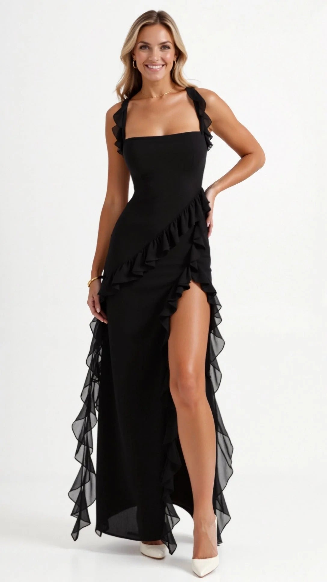 Women's Ruffled Maxi Dress