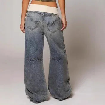 Baggy Wide-Leg Jeans in Denim