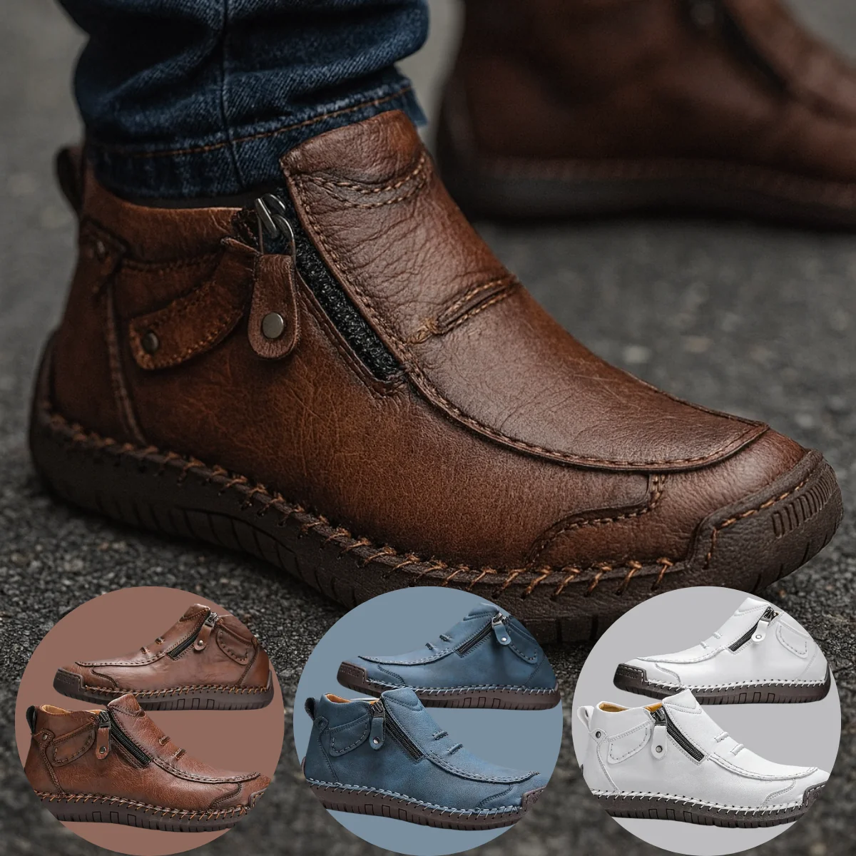 Ergonomic Orthopedic Shoes with Side Zip