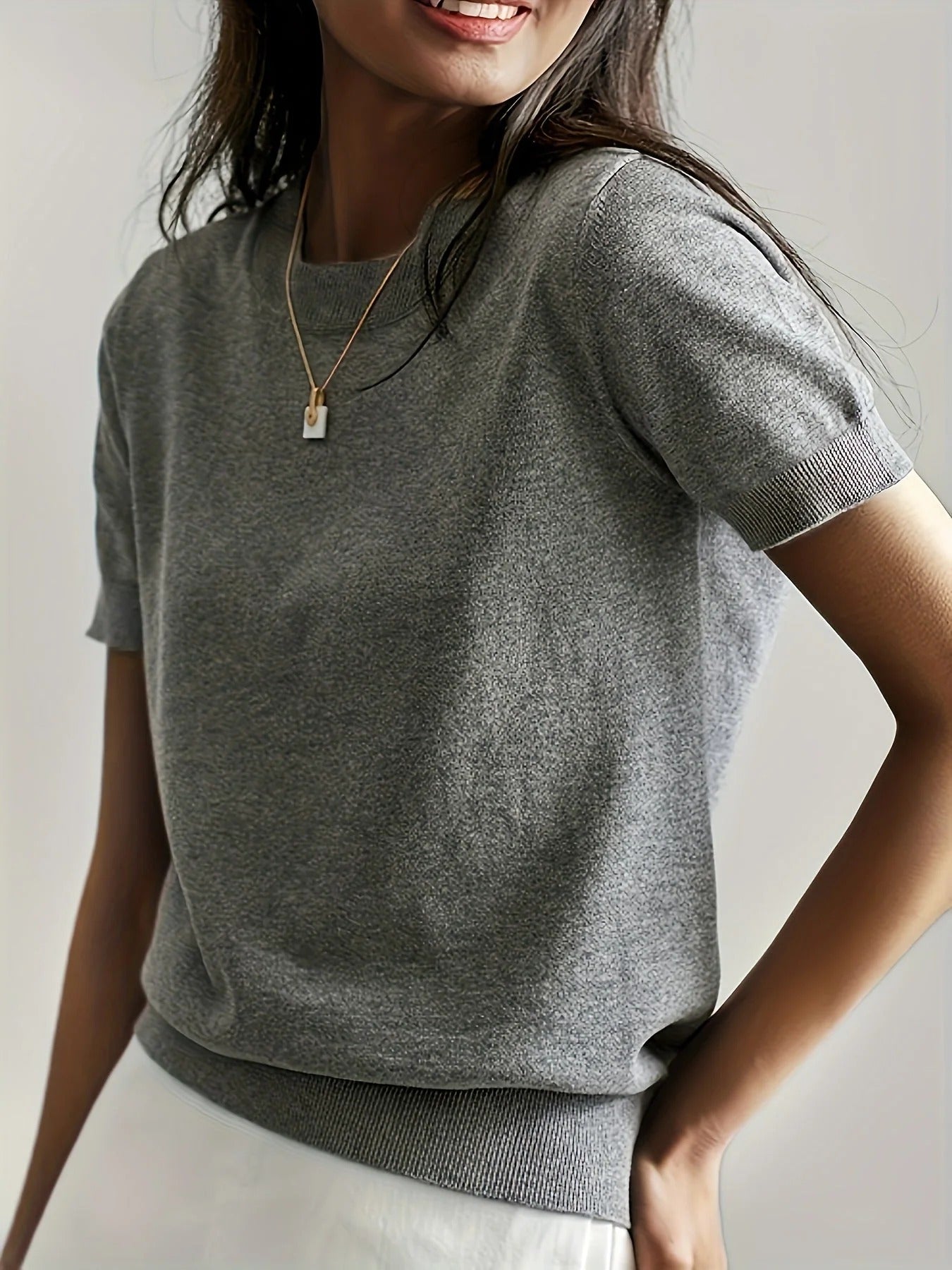 Women's Short Sleeve Knit Top