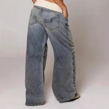 Baggy Wide-Leg Jeans in Denim