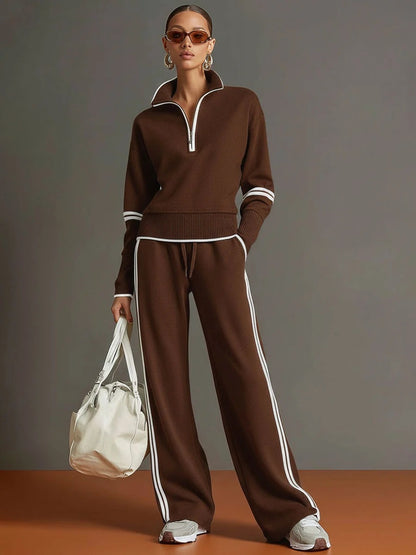 Lori Half-Zip Sweatshirt and Trouser Set