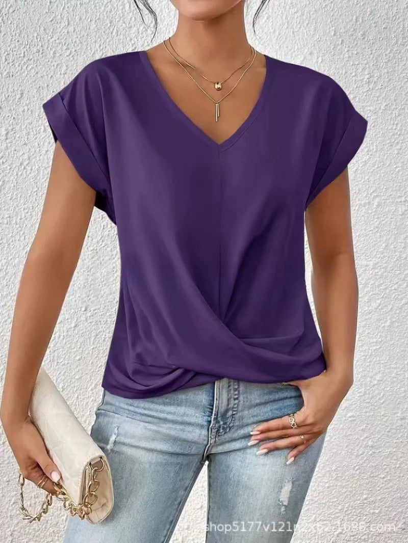 Women's Elegant V-Neck T-Shirt