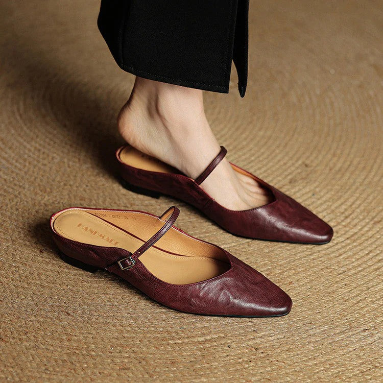Women's Pointed Toe Mary Jane Mules
