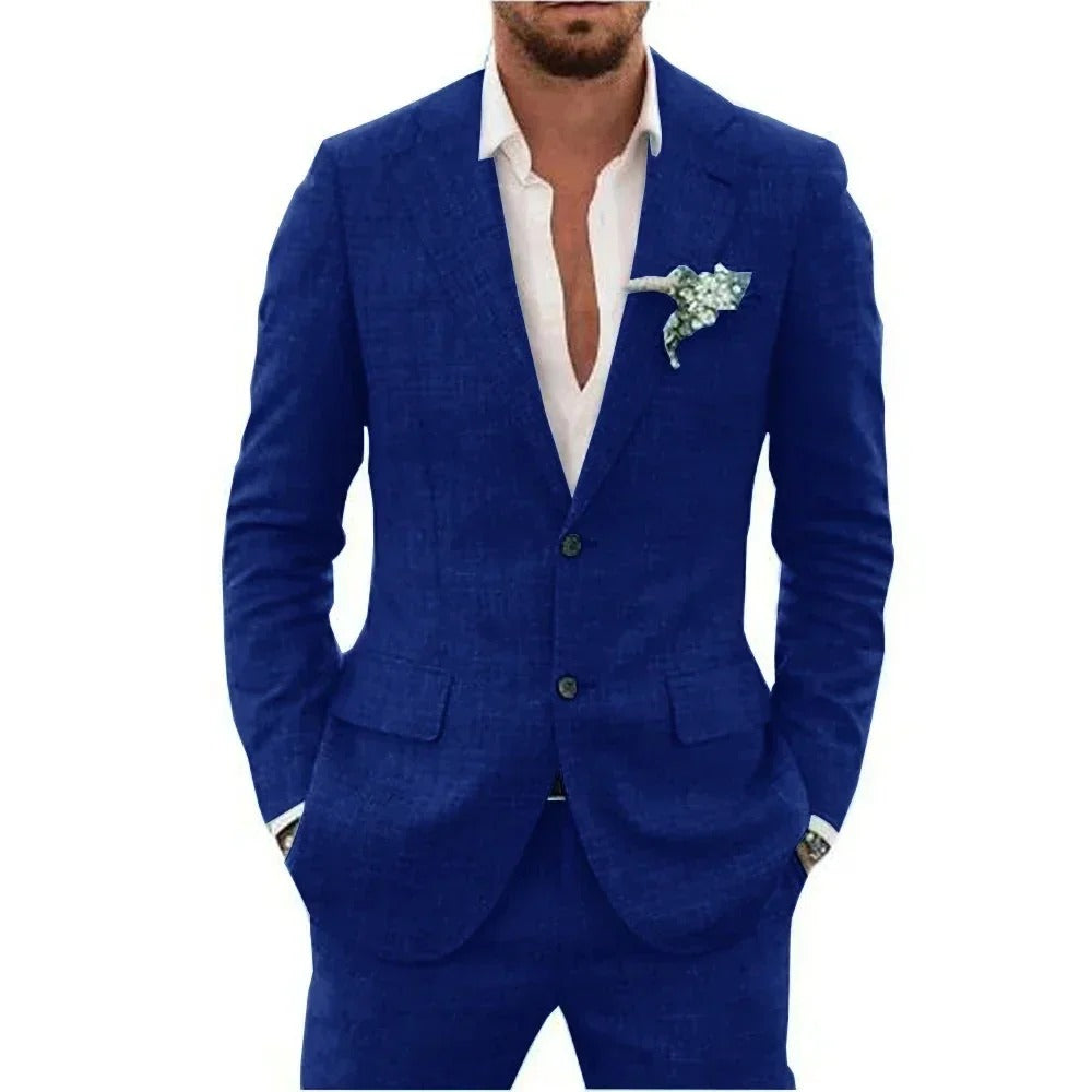 Men's Linen Blend Suit