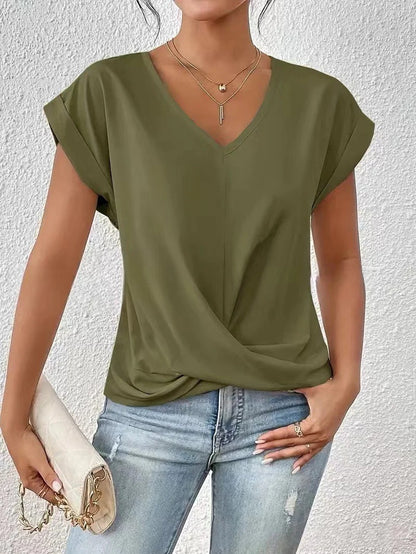 Women's Elegant V-Neck T-Shirt