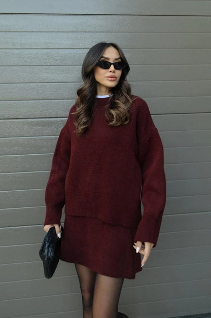 Seraphine Wool Sweater and Skirt Set