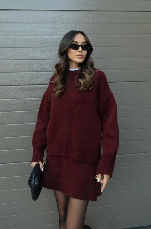 Seraphine Wool Sweater and Skirt Set