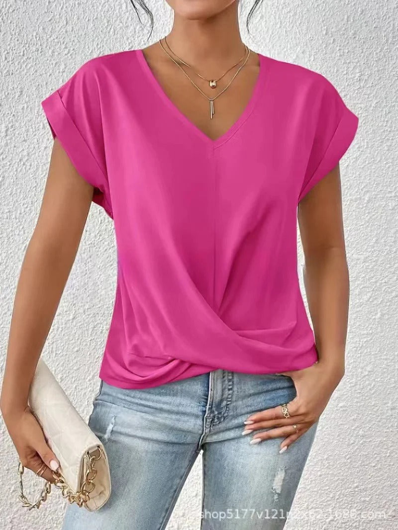 Women's Elegant V-Neck T-Shirt
