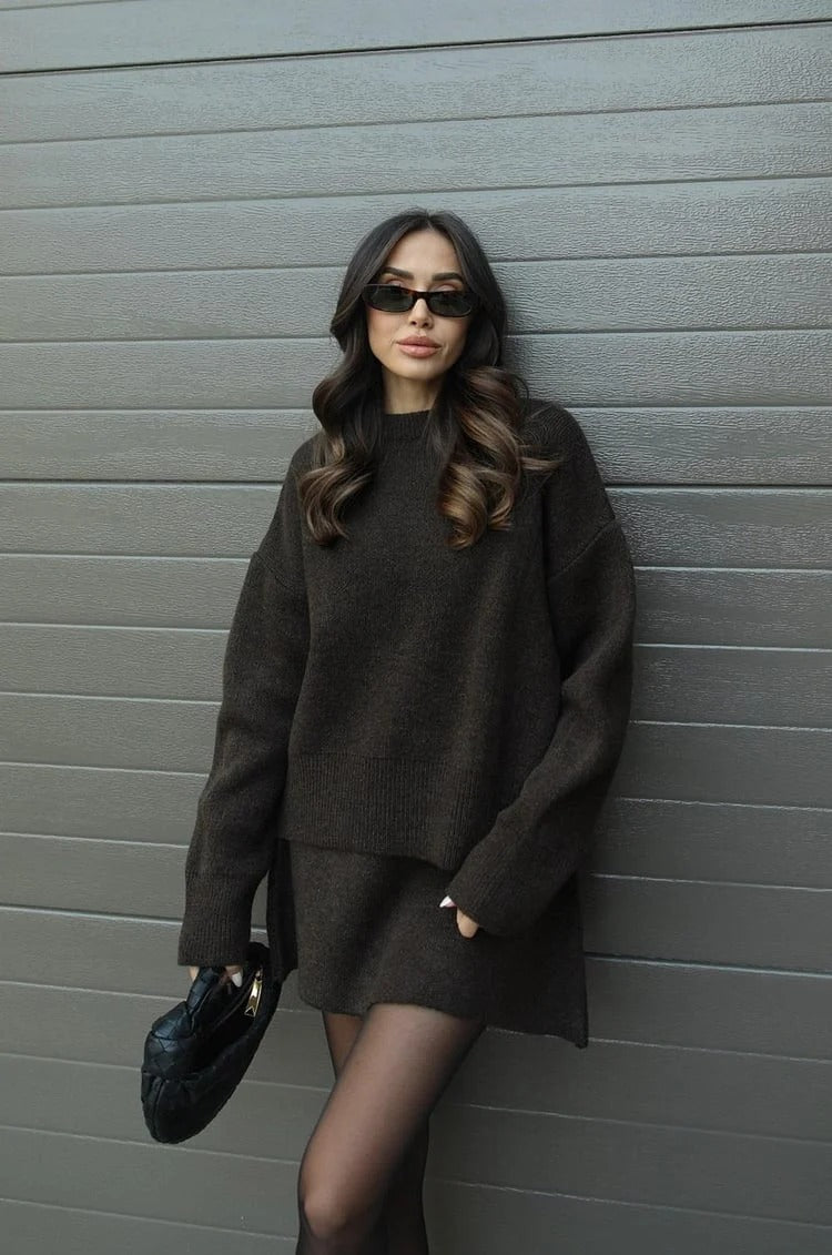 Seraphine Wool Sweater and Skirt Set
