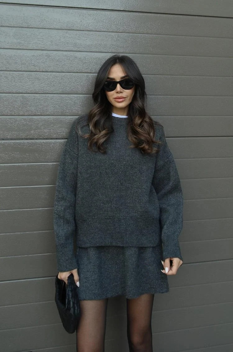 Seraphine Wool Sweater and Skirt Set