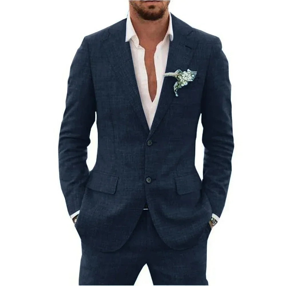 Men's Linen Blend Suit