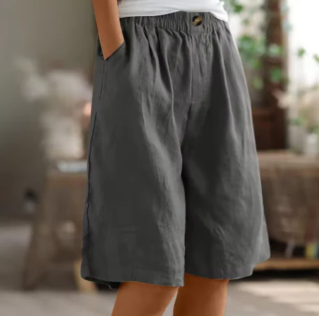 Women's Relaxed Bermuda Shorts with Elastic Waist