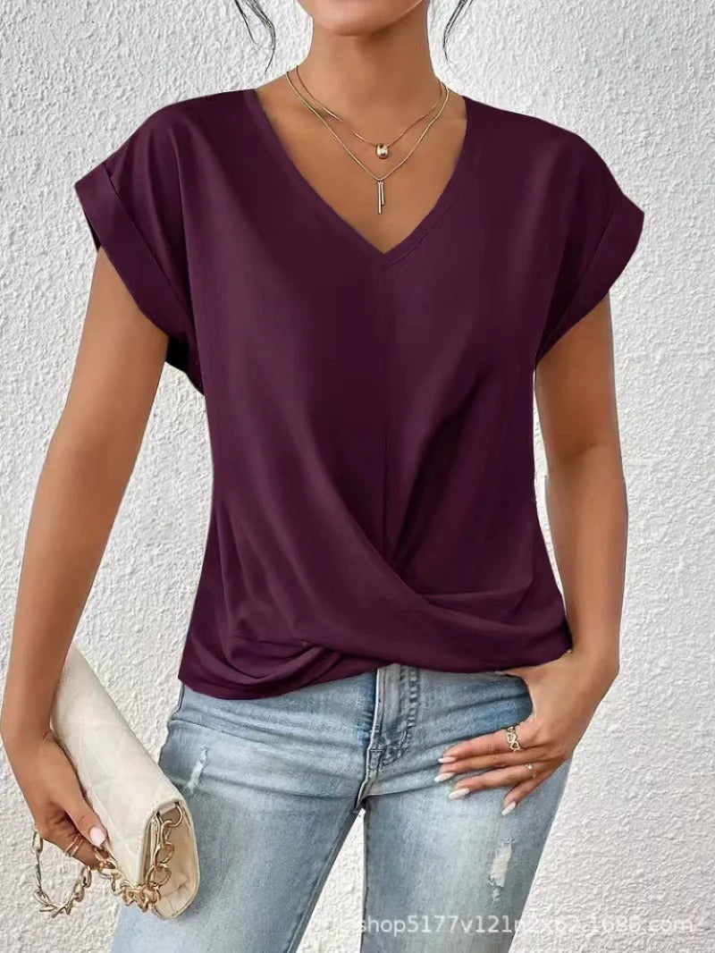 Women's Elegant V-Neck T-Shirt