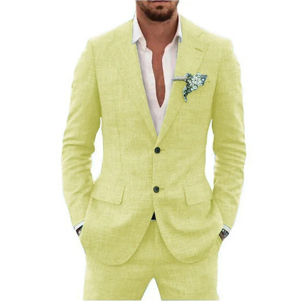 Men's Linen Blend Suit