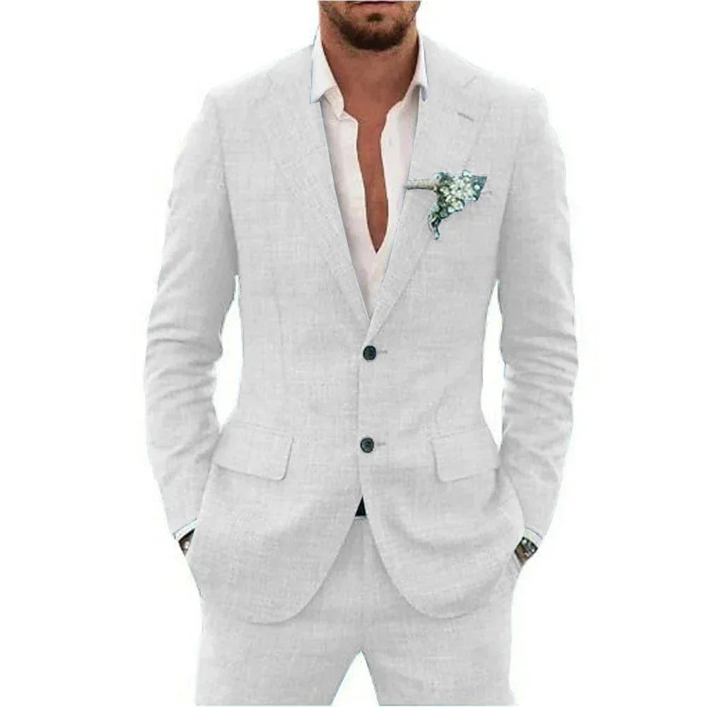 Men's Linen Blend Suit