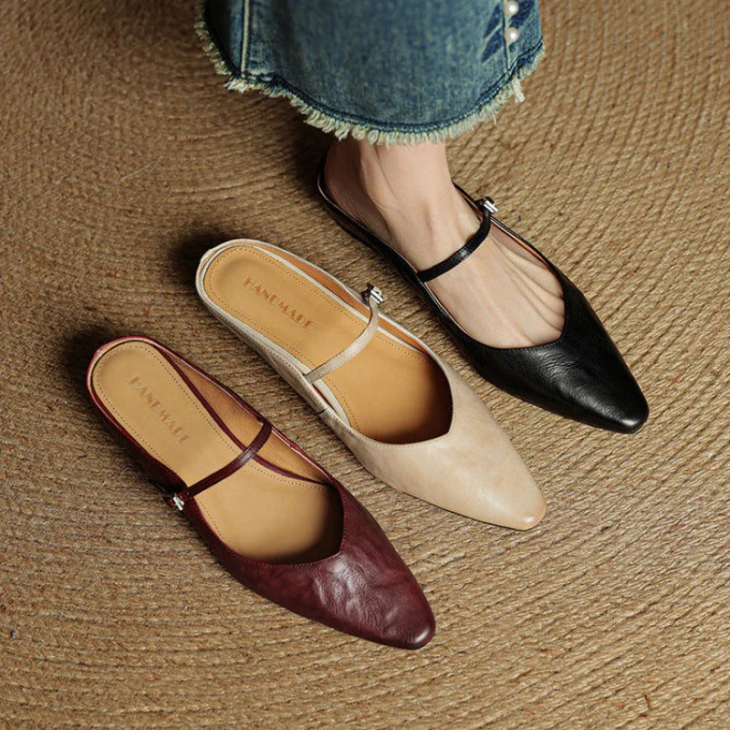 Women's Pointed Toe Mary Jane Mules