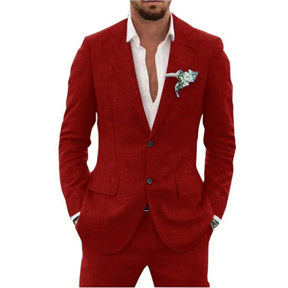 Men's Linen Blend Suit