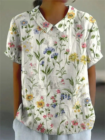 Relaxed Floral Shirt with Breathable Fabric