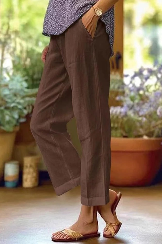 Light Summer Trousers with Hidden Pockets
