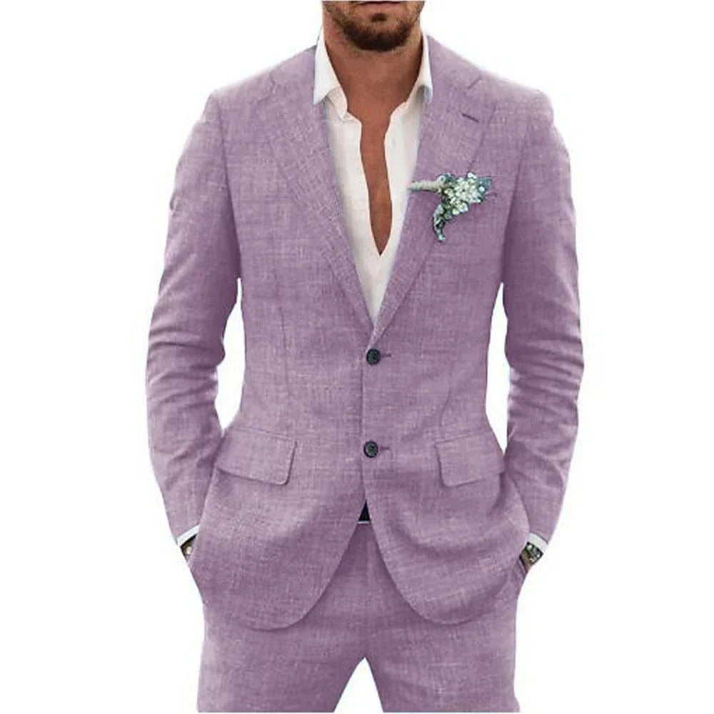 Men's Linen Blend Suit