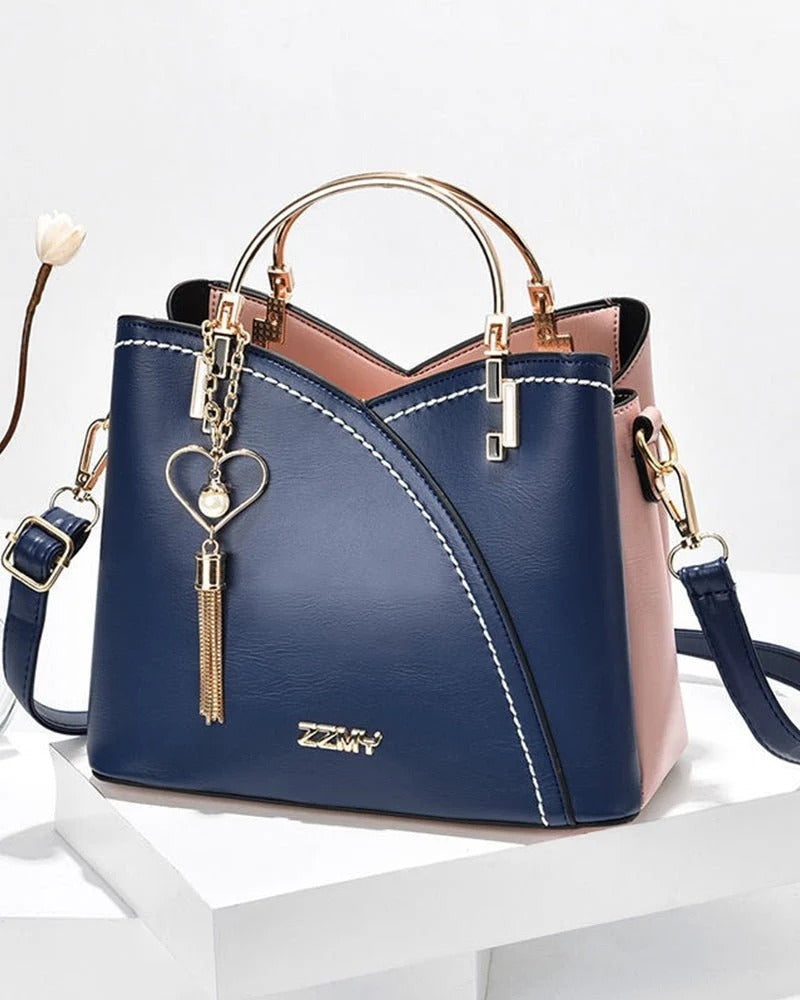 Elegant Handbag in Genuine Leather