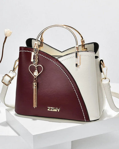 Elegant Handbag in Genuine Leather