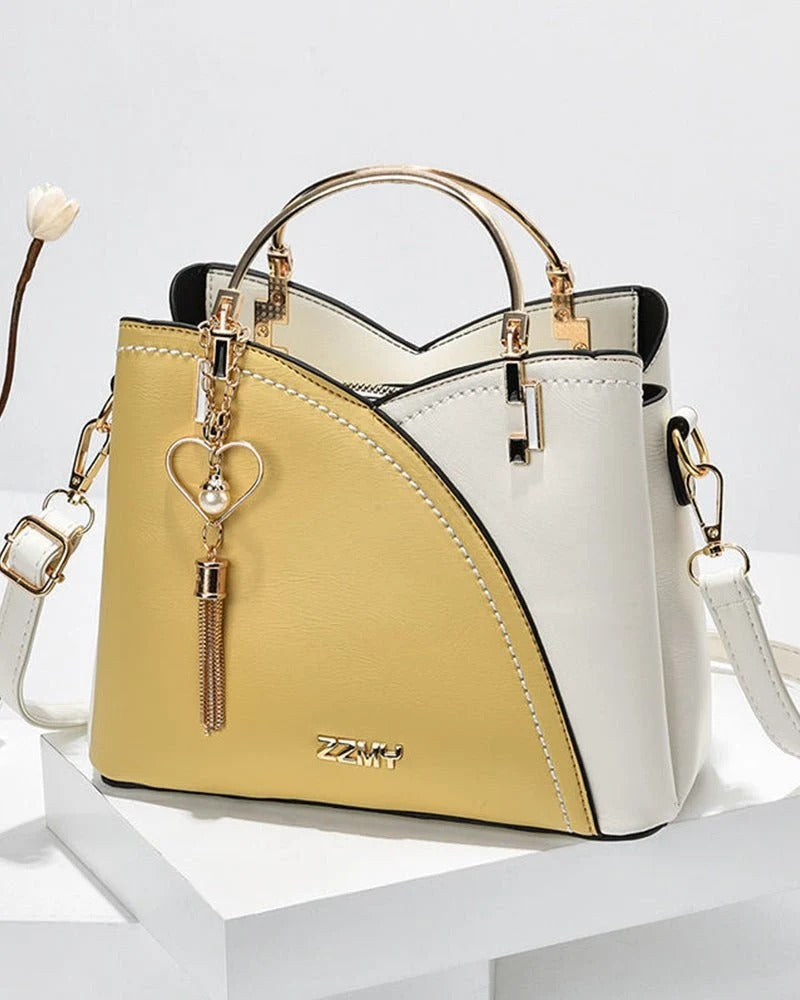 Elegant Handbag in Genuine Leather
