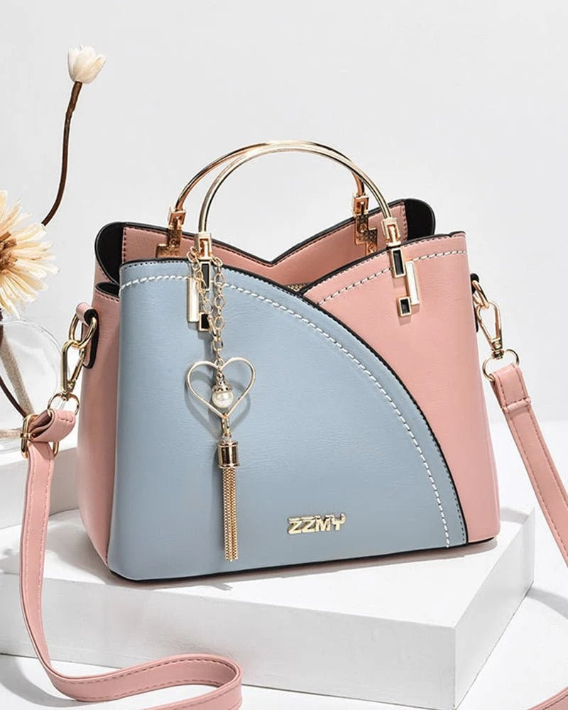 Elegant Handbag in Genuine Leather