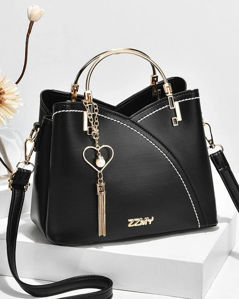 Elegant Handbag in Genuine Leather