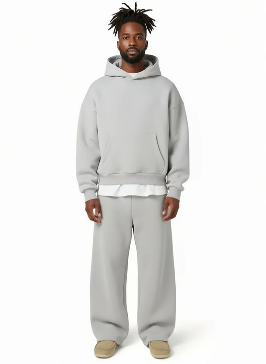 Men's Hooded Straight Fit Tracksuit Set