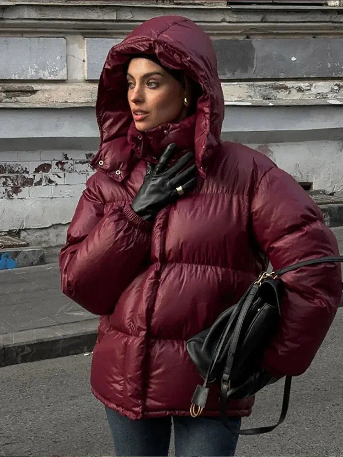 Puffer Hooded Jacket for Women