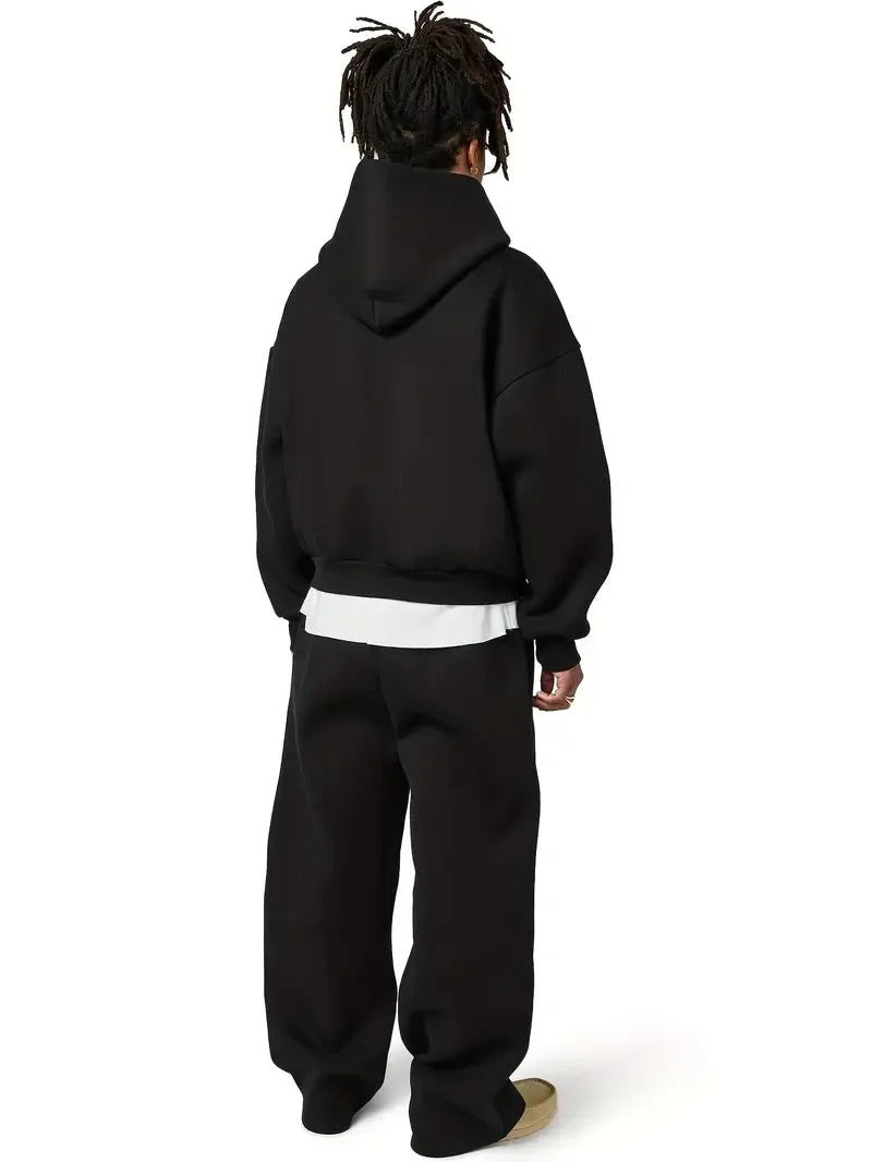 Men's Hooded Straight Fit Tracksuit Set