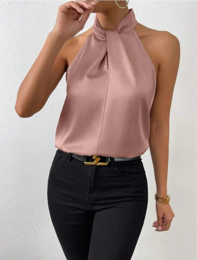 Women's Knot Neck Sleeveless Top