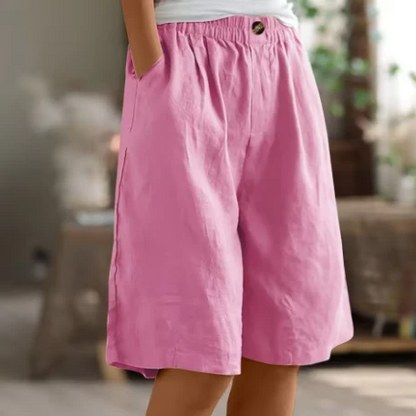 Women's Relaxed Bermuda Shorts with Elastic Waist