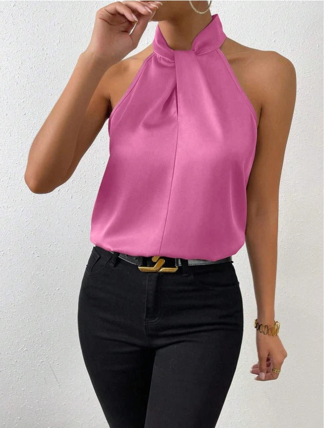 Women's Knot Neck Sleeveless Top