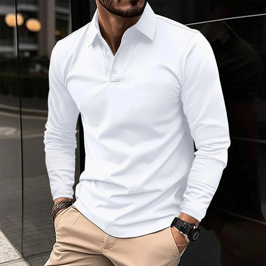 Men's Long Sleeve Classic Polo Shirt